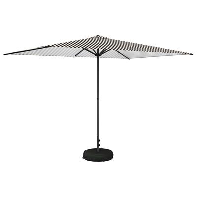 Garden Umbrella with Base 200 X 300 Cm Polyester Rectangular