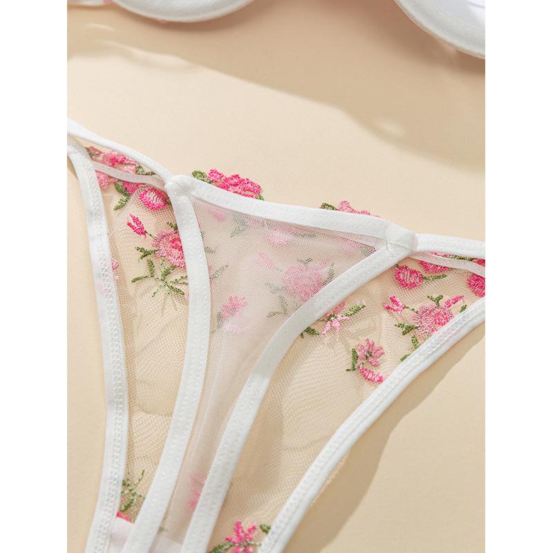 2024 Women's Luxury Fashion: Classic Embroidered Lace Mesh Push-up Underwear