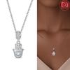 Copper Necklaces Authentic Rose Gold Plated Pink Zirconium Cupid Necklaces Cross Firefly Womens Jewellery Accessory Fine Gift