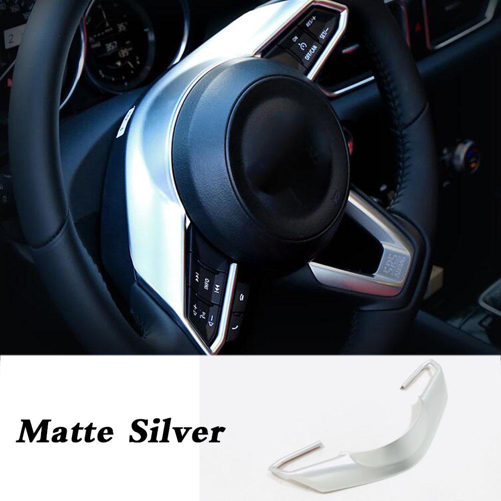 For Mazda CX-8 CX8 2016 2017 2018    Car Sticker Ornament Inner Steering Wheel Interior Kit Trim Frame Cover Parts