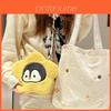Sac en toile pingouin mignon pour femme avec grande capacité et fermeture magnétique pour un usage quotidien