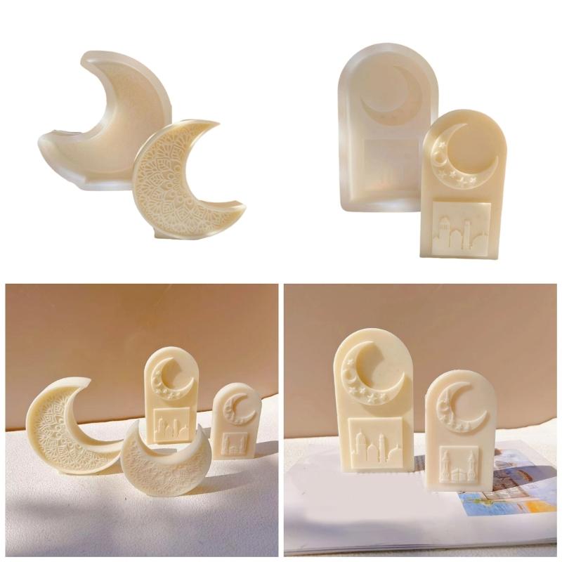 Arched Door Silicone Candle Molds Moon Shaped Silicone Candle Molds Soap Silicone Molds for Candle Soap Home Decoration