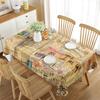 Vintage Newspaper Tablecloth,Old Historic Journal French Paper Lettering Art Design, Dining Room Kitchen Rectangular Table Cover
