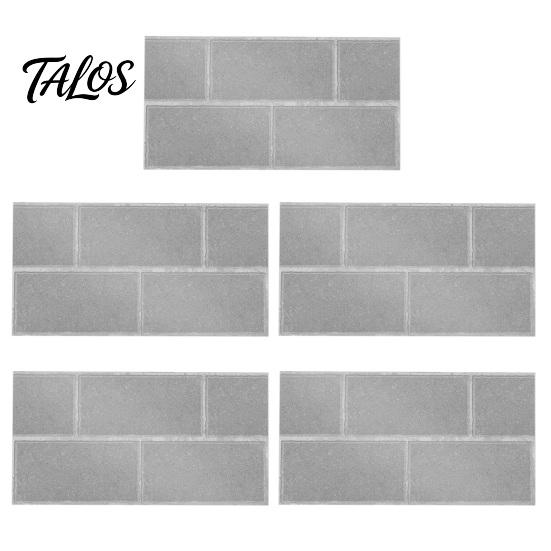 Oil Proof Wall Stickers for Bathroom 5Pcs Vintage Brick Tile Stickers, Waterproof Oil‑Proof Wallpaper, Peel Removable Backsplash Rental &