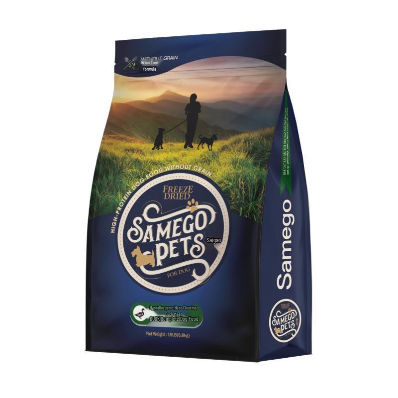Samego Saikyo Freeze-Dried Chicken, Duck, Salmon & Beef Vegetable Dog Food for All Breeds