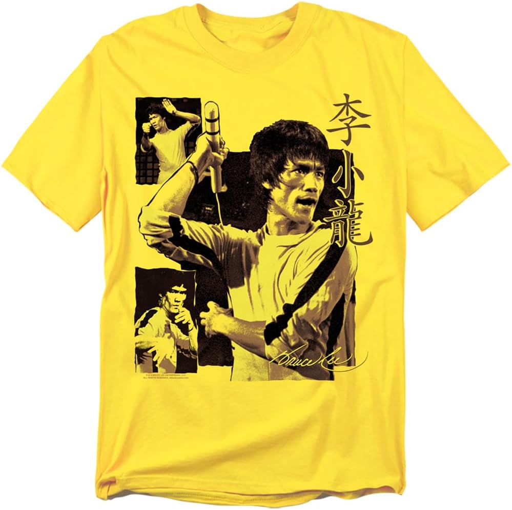 Popfunk Bruce Lee Game of Death Jumpsuit Collage Unisex Adult T Shirt S