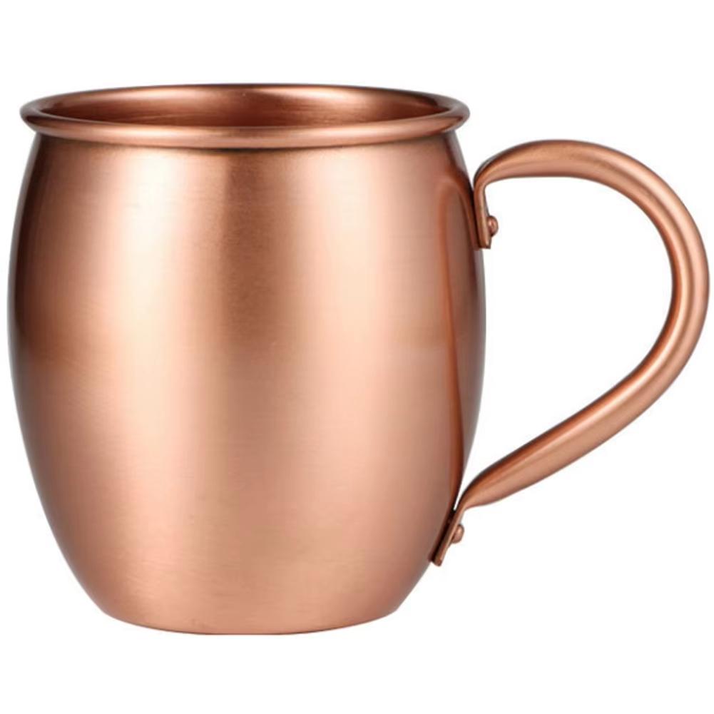 530Ml 100% Pure Copper Mug Mug Drum Cup Cocktail Cup Pure Copper Mug Restaurant Bar Cold Drink Cup, B