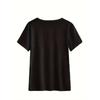 European sizes Casual T-Shirt Featuring a Print of Frogs And Mushrooms, Perfect for Spring And Summer, Designed for Women