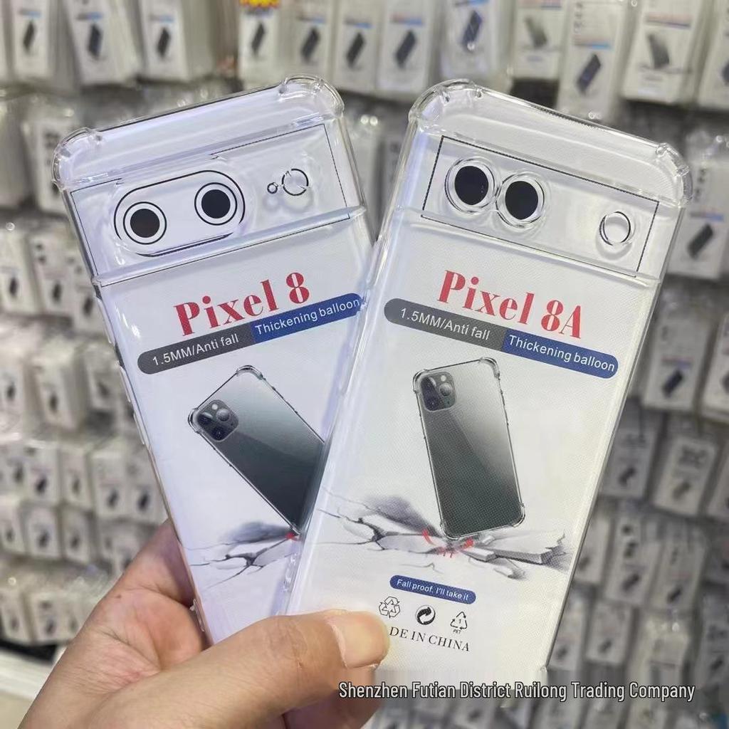Průhledné ochranné pouzdro na telefon Google Pixel 9/9Pro/8A se 7 airbagy, měkký obal proti pádu