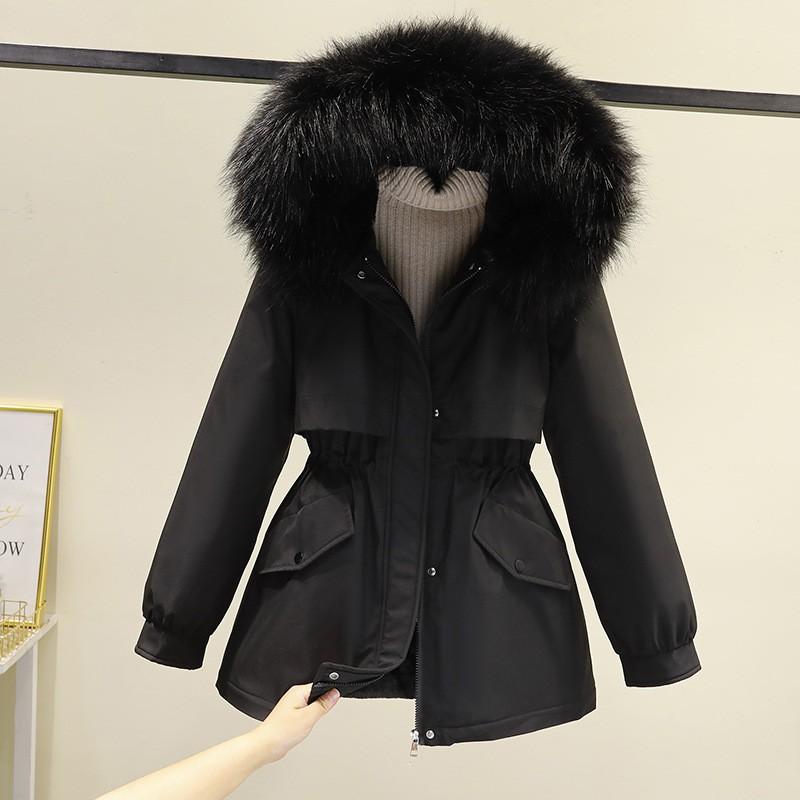 Womens Short Padded Parka Slim Fit Hooded Winter Coat Fleece Lined Warm Casual Jacket