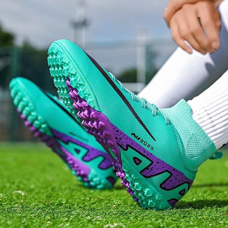 Herren Fußballschuhe Rutschfest Gesellschaft Fußballstiefel Neue TF/FG Rasen Lange Stollen Original Sneaker Sport Ultraleicht Fußballschuhe