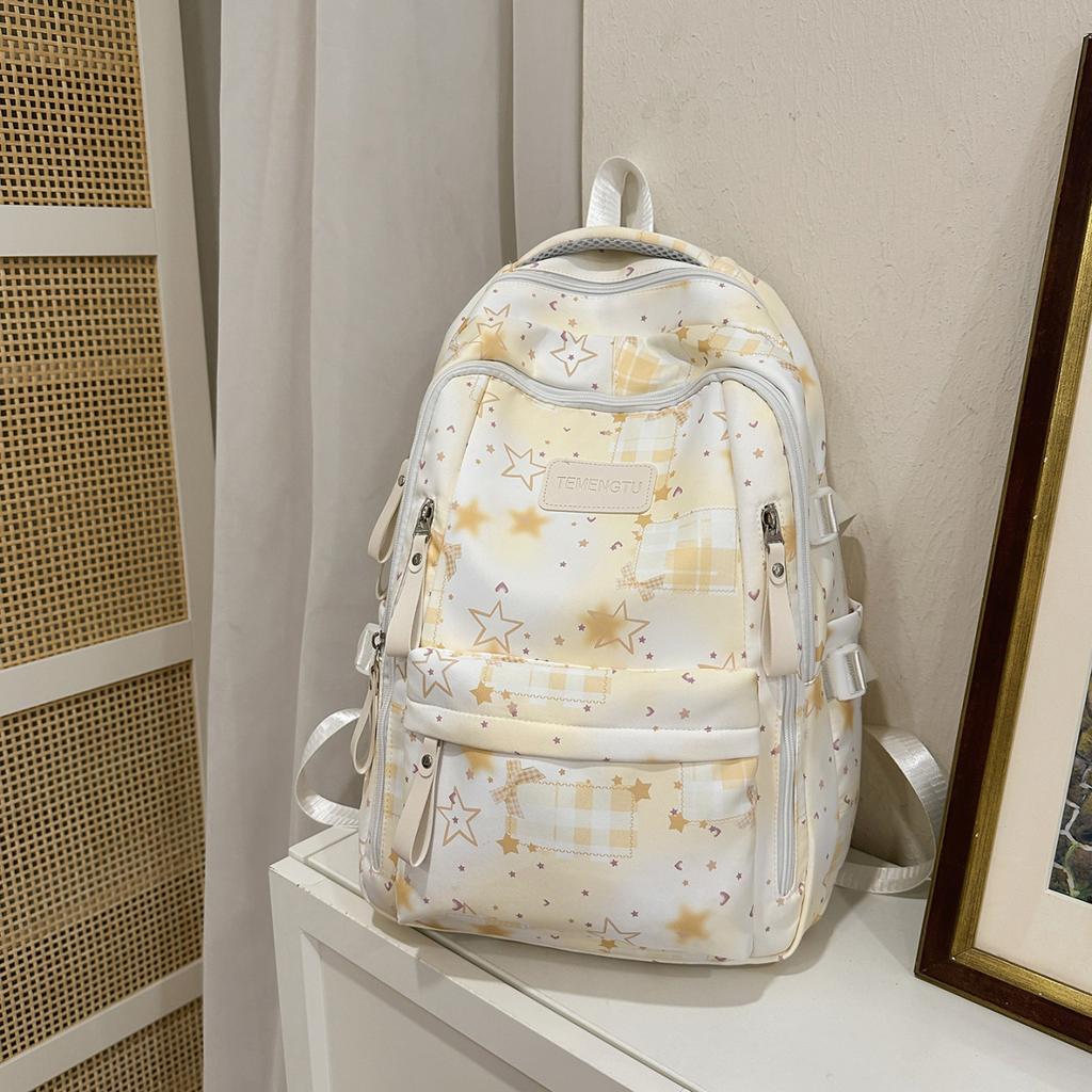 Schoolbag Japanese ins style new high value fresh sweet stars junior high school students lightweight versatile large capacity backpack