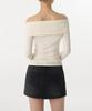 MUSINSA STANDARD WOMAN Women'S Tencel Turn Down Off-Shoulder Long Sleeve T-Shirt [Cream]