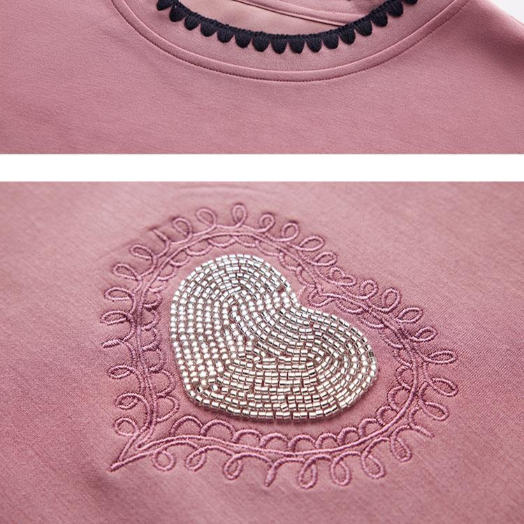 DIMANAF 2025 New Plus Size Spring Women Hoodies Pink Full Sleeve Purple. Pockets Loose Casual Solid Design Basic Tops T-Shirt New Pullover