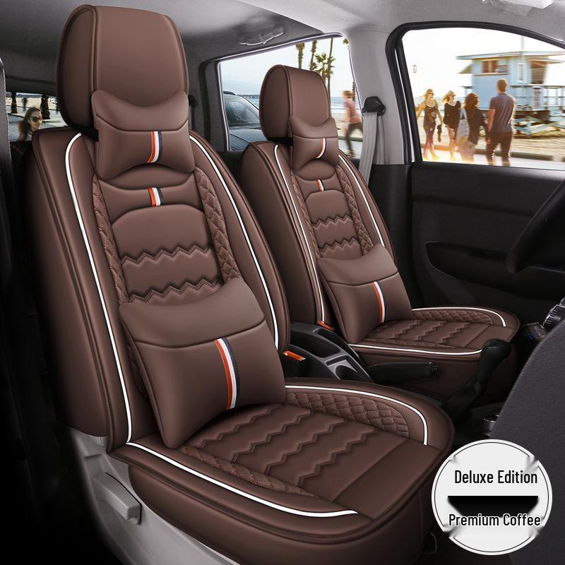 Wuling Hongguang S/Rongguang V/Ouno S/Oshan X70A Full Coverage Leather Car Seat Cover for Seven-Seater
