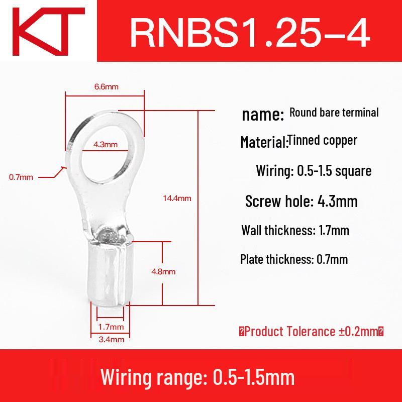 Kaisheng RNB1.25 Round Bare Crimp Terminal Block, 3-14 Gauge Options