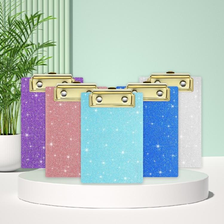 Sparkling Clipboard 6x4Inch Small Acrylic Clipboard Portable Document Organiser Writing Board For Organizing File Paper