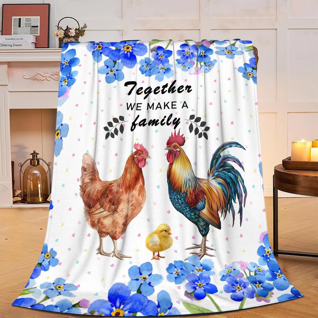 Galaxy Chicken Blanket Flannel Blanket Super Soft Warm Blanket for Living Room Bed Sofa Couch Decoration Lightweight King Twin