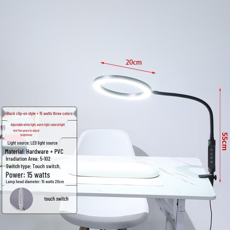 LED Super Bright Nail Art Desk Lamp Clip-On for Beauty Salon, Eyelash Extensions, and Tattoo Lighting