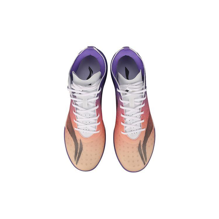Li Ning Spiked Football Training Shoes Kids Footwear Orange Red Purple ASTR020-3