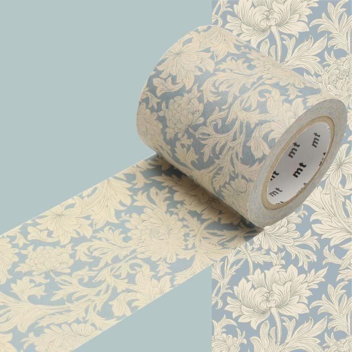 Masking Tape - MASKING TAPE (MT) - Chrysanthemum Blue Background - Washi Paper - Repositionable