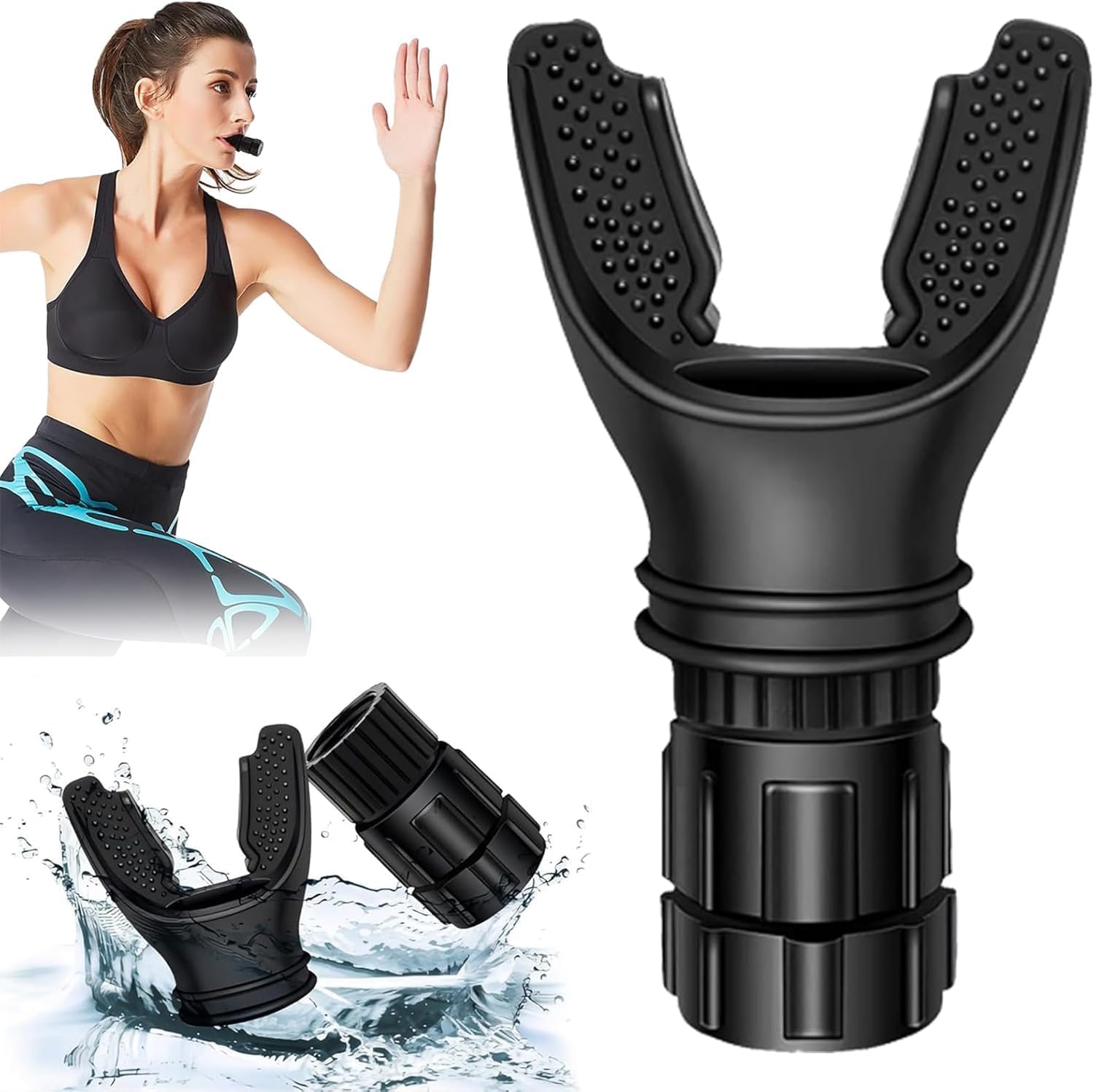 NORIQ Breathing Trainer, Lung Capacity Exercise Device & Lung Exerciser with Arrow Mark for Respiratory Muscle Exercise and Increased Sports Breath