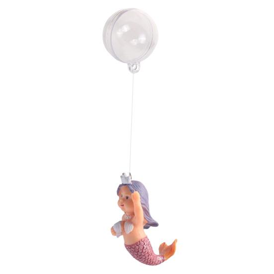 Mermaid Figurine Fish Tank Ornament Cartoon Shape Adorable Appearance Eco-friendly Mini Aquarium Floating Decor Accessories