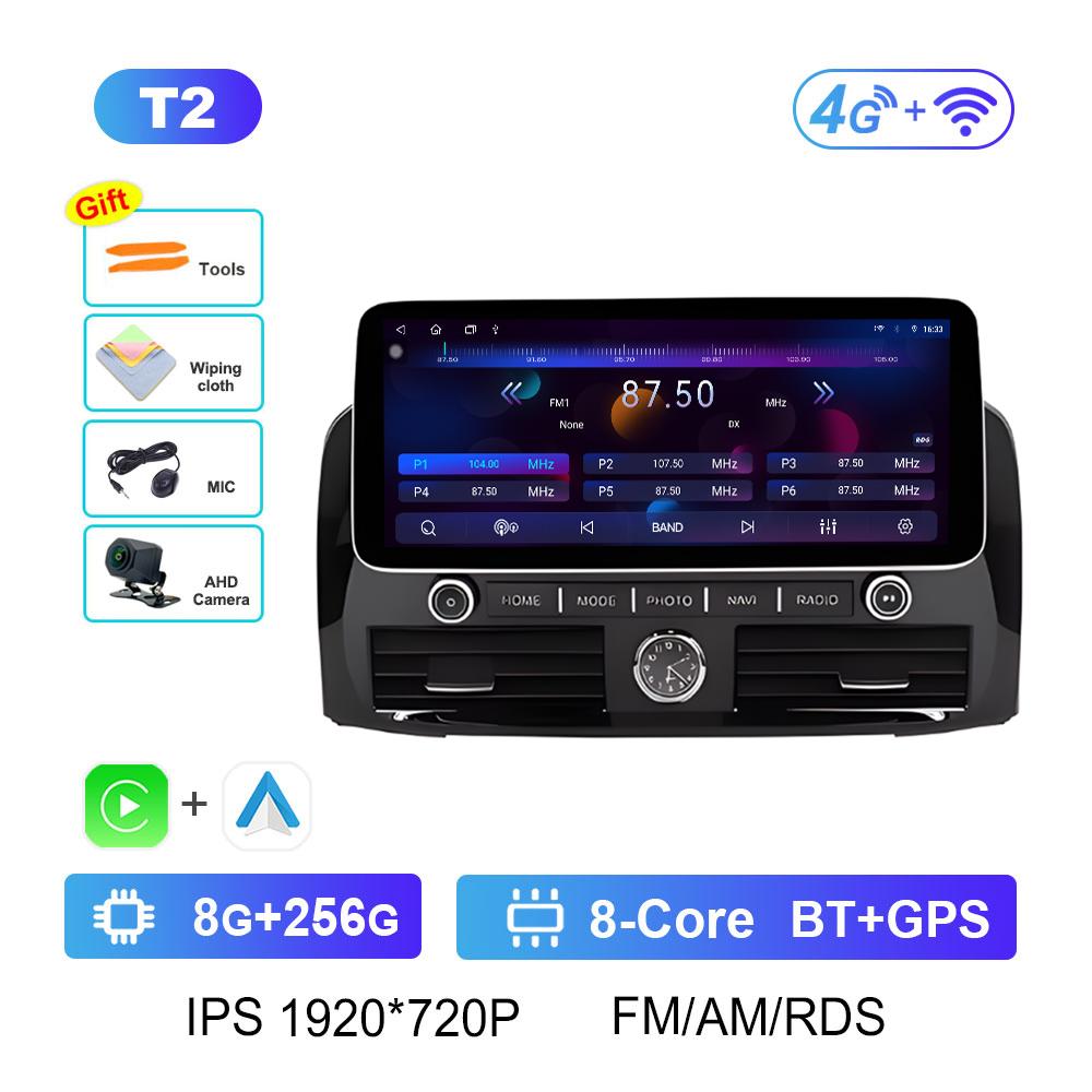 Android Auto Wireless Carplay for Toyota Prado 2004 2005 2006 2007 - 2009 DSP Stereo Cooling Fan Autoradio Touch Screen No 2 Din