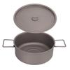 Titanium Pot 3‑5 People Portable Cooking Pot with Foldable Handles for Outdoor Camping Hiking