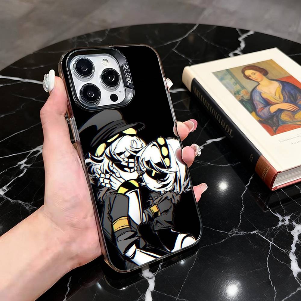 Custodia per Telefono Anime Murder Drones Per iPhone 17,16,15,14,13,12,11 Plus,Pro Max,XS,Cover Colorata Argento Nero