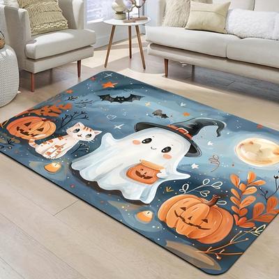 1Pcs Anti Fatigue Kitchen Rug Halloween Cartoon Style Waterproof Non-Slip Thick Cushioned Kitchen Mat Heavy Duty Comfort Standing Mat for Kitchen
