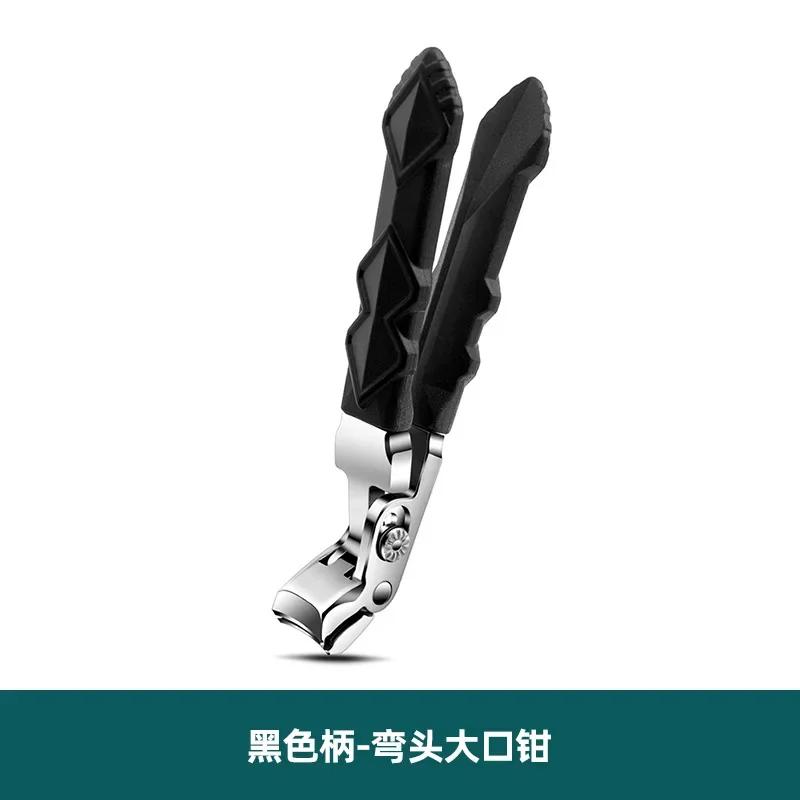 

Легкий клиппер для ногтей, кусачки для ногтей, триммер для ногтей, для толстых ногтей, для пожилых людей, для индивидуального домашнего использования, черный клиппер для ногтей с длинной ручкой чёрный