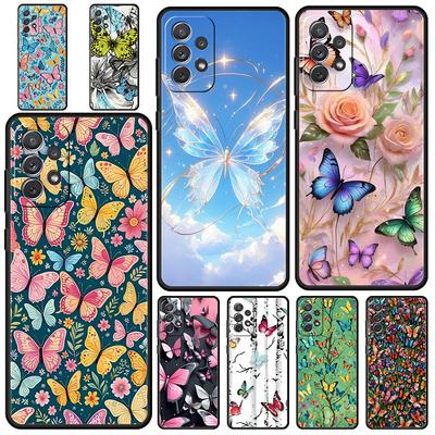 Butterfly Design Phone Case for Samsung Galaxy A55 A35 A15 A14 A13 A25 A54 A51 A71 A72 A73 A32 A52 A41 5G Soft TPU Shell Fundas