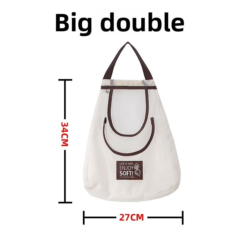 Thick Durable Kitchen Hanging Storage Bag for Fruits, Vegetables, Ginger, Garlic, Handheld Storage Bag for Home Convenient Organ