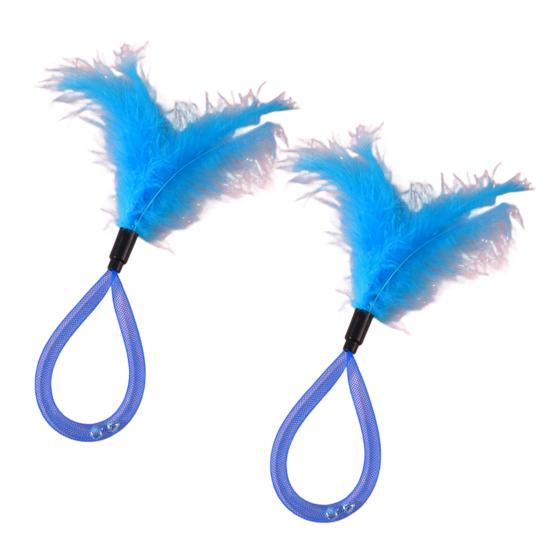 2Pcs Feather Cat Toys with Bells Interactive Spring Teaser Wand for Kittens Cats Interactive Cat Hunting Instinct Play Toy Colorful Pet Supplies