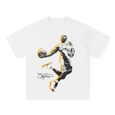 Los Angeles Lakers Kobe Bryant Iconic Dunk Game Action Portrait With Vintage Retro Graphic Oversized Streetwear Basketball Legend Sports Fan T-Shirt
