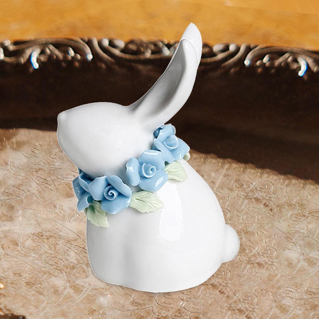 Rabbit Statue, Collection, Cute, Sculpture, Bunny Figurine Desktop Decoration for Table Living Room Indoor Home Decor