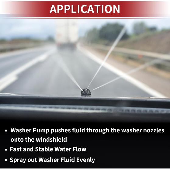 ACROPIX Scheibenwaschpumpe Auto Frontscheibenwaschflüssigkeitspumpe für Toyota Tundra 2007-2016 mit Dichtung - 1 Stück