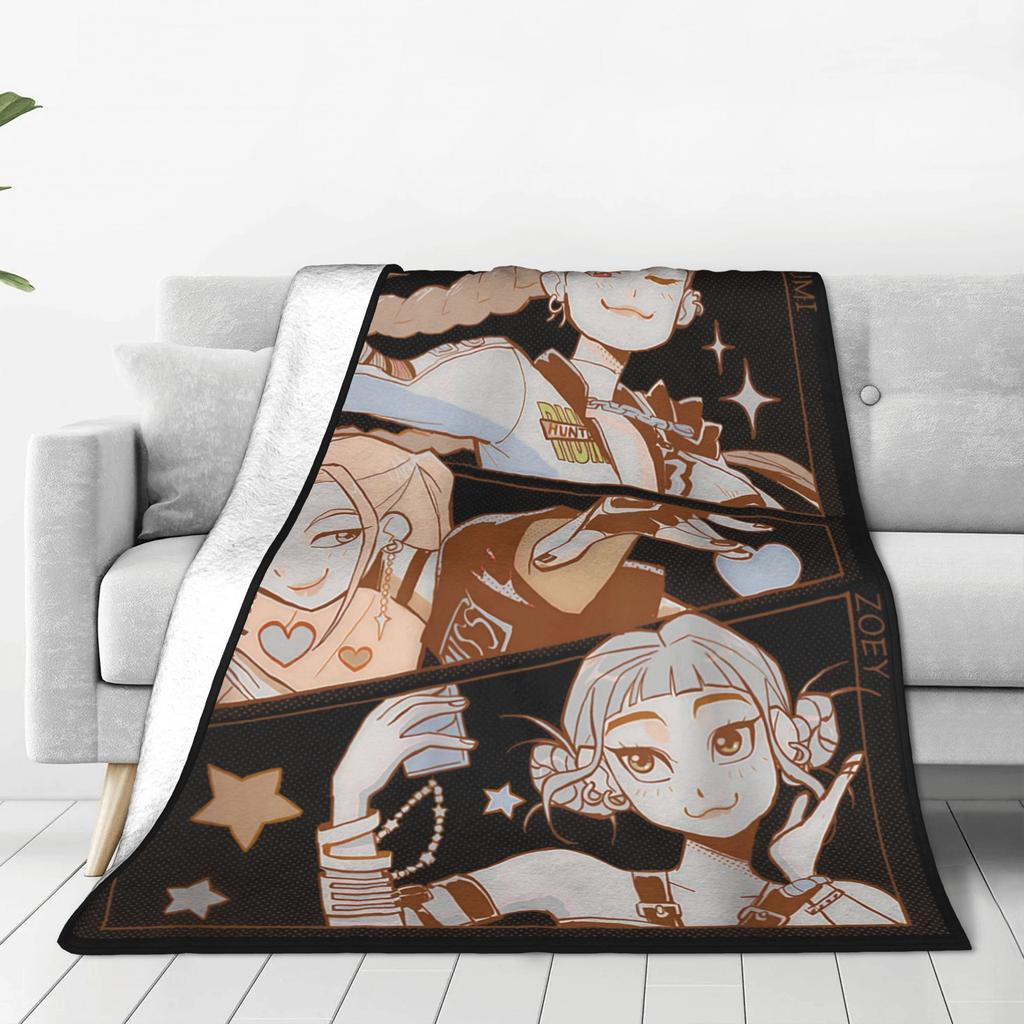 K pop Demon Hunters Blanket Quality Soft Warm  Throw Blanket Winter Kids Living Room Aesthetic Bedspread