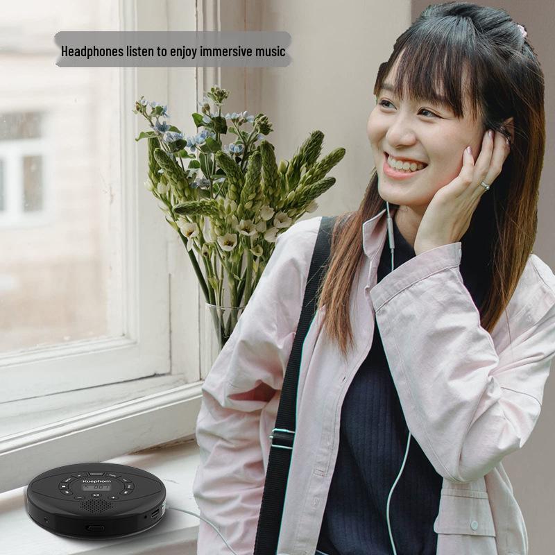 Portable Bluetooth CD/MP3 Player with USB Support for English Learning and Music Playback