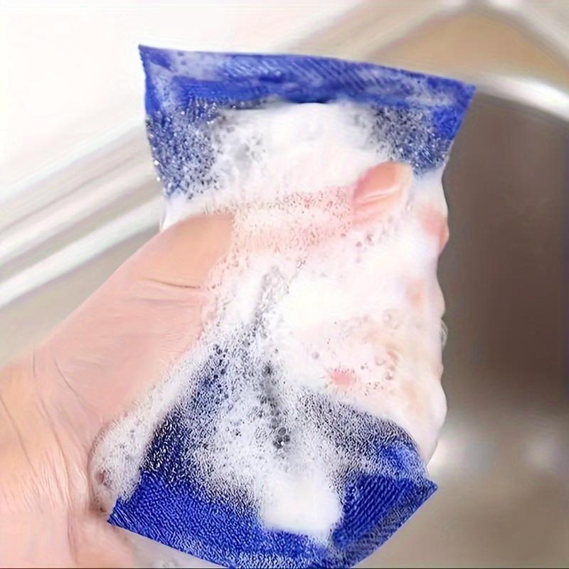 6 Peças de Esponjas de Aço Inoxidável Seguras para Lava-louças - Resistentes, Sem Arranhões e Superfície de Baixo Pelo - Cozinha Limpa, Pastilhas de Limpeza para Lava-louças