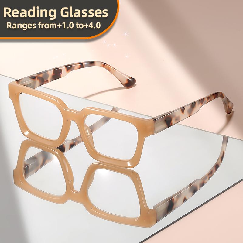The Small Square Frame Reading Glasses Are Classic, Retro, Simple and Comfortable for Daily Wear. They Are Reading Glasses