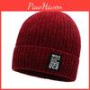 Knitted Solid Color Hat Letter Printing Beanie Caps Windproof Gifts Fashion