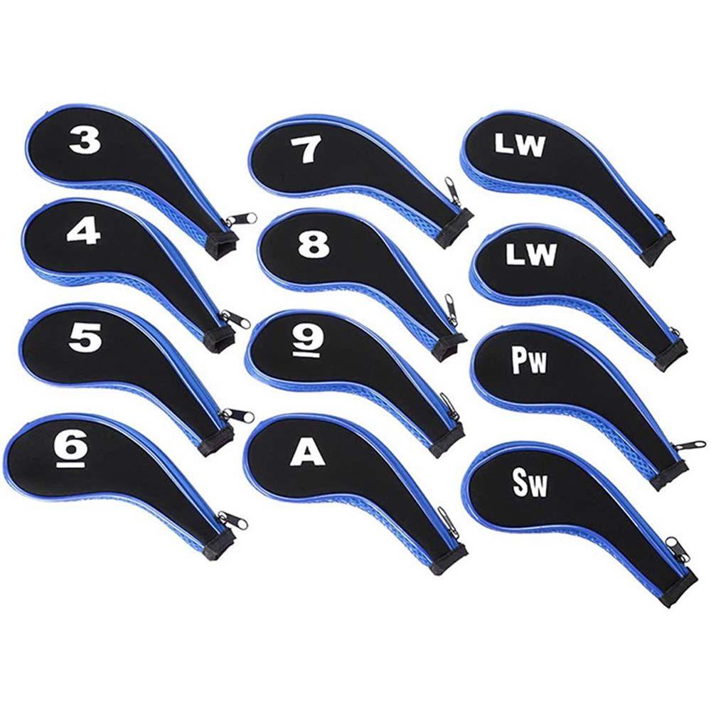 With Number Design Protector Case Zipper Golf Head Cover Golf Headcovers Golf Iron Headcover