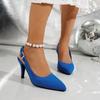 Designer Summer 2025 New Women Sandals Pointed Toe High Heels Shoes Elegant Dress Party Woman Slippers Slingback Pumps Zapatos