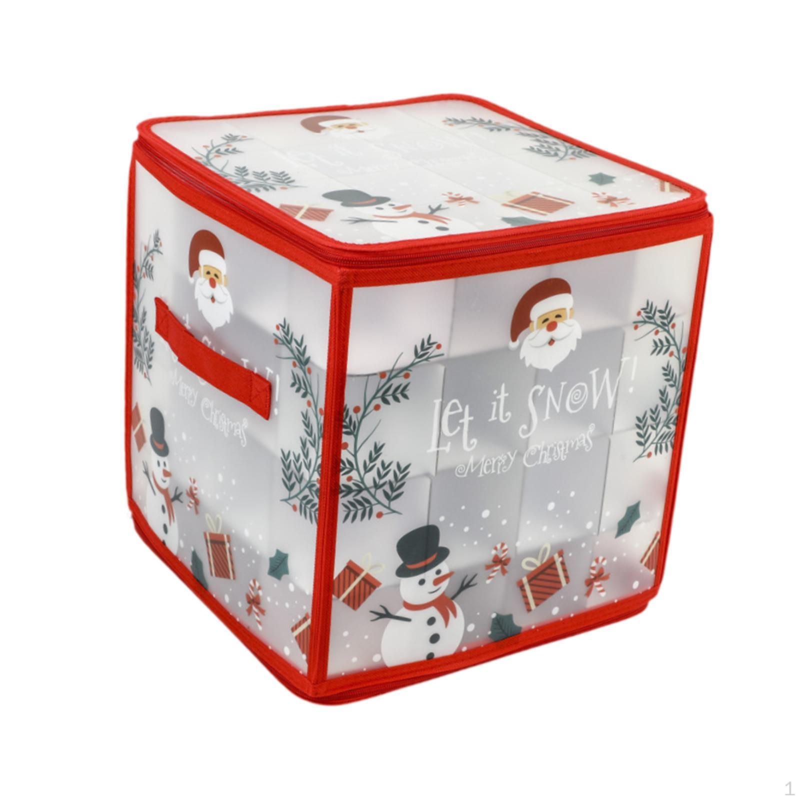 

Коробка для хранения рождественских украшений с регулируемыми разделителями для рождественских праздников