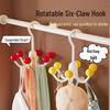 360° Rotating Six-Claw Clothes Hanger for Underwear and Straps