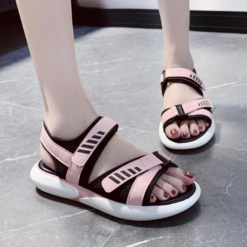 Fairy Wind Sports Sandals Female Flat 2024 Summer New Versatile Leisure Student Internet Celebrity Beach Shoes Ins Tide