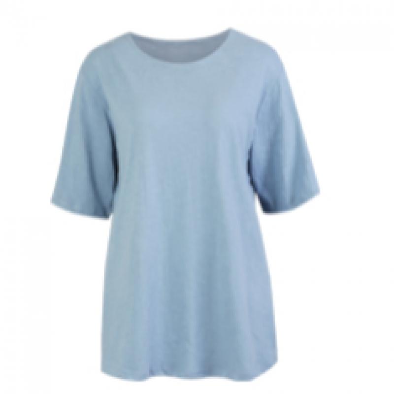 Shop   Women Simple Slim Plain Tee Teal Dai Wsh 0240