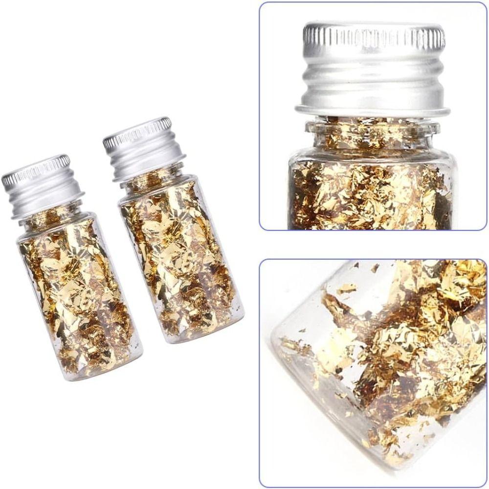 New Imitation Gold Leaf Cake Decoration Metallic Golden Goldlen Toppers Foil Flakes Cakes Drinks Dessert